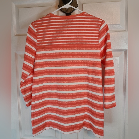 (402) Kim Roger's Woman's Long Sleeve Blouse,  Size: Small Color: Orange - Picture 12 of 16